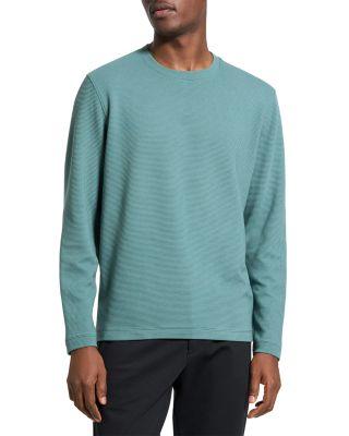 Delroy in Studio T Jacquard Relaxed Fit Long Sleeve Tee by THEORY