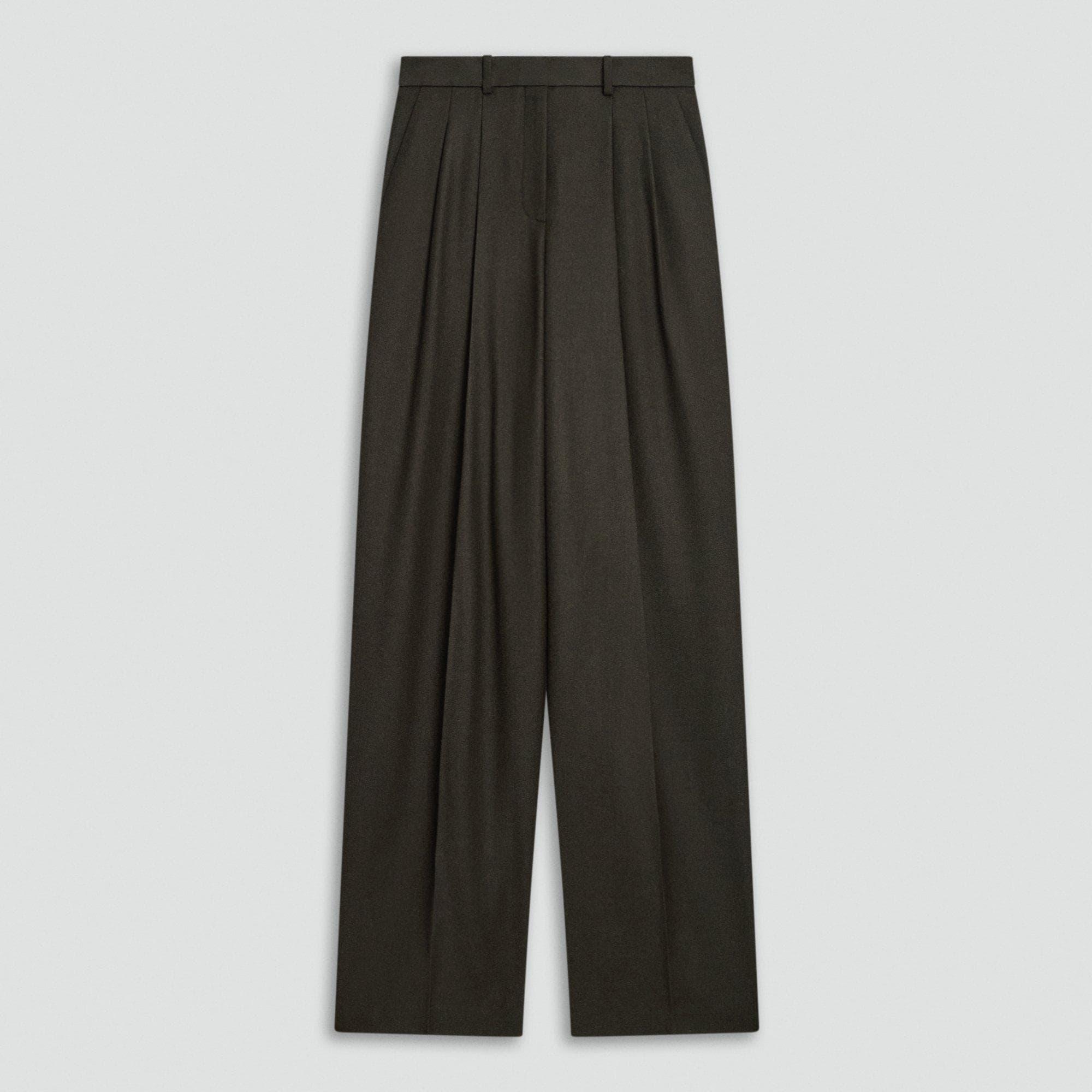 Double Pleat Pant, 29’’ in Sleek Flannel by undefined Double Pleat Pant, 29’’ in Sleek Flannel by undefined