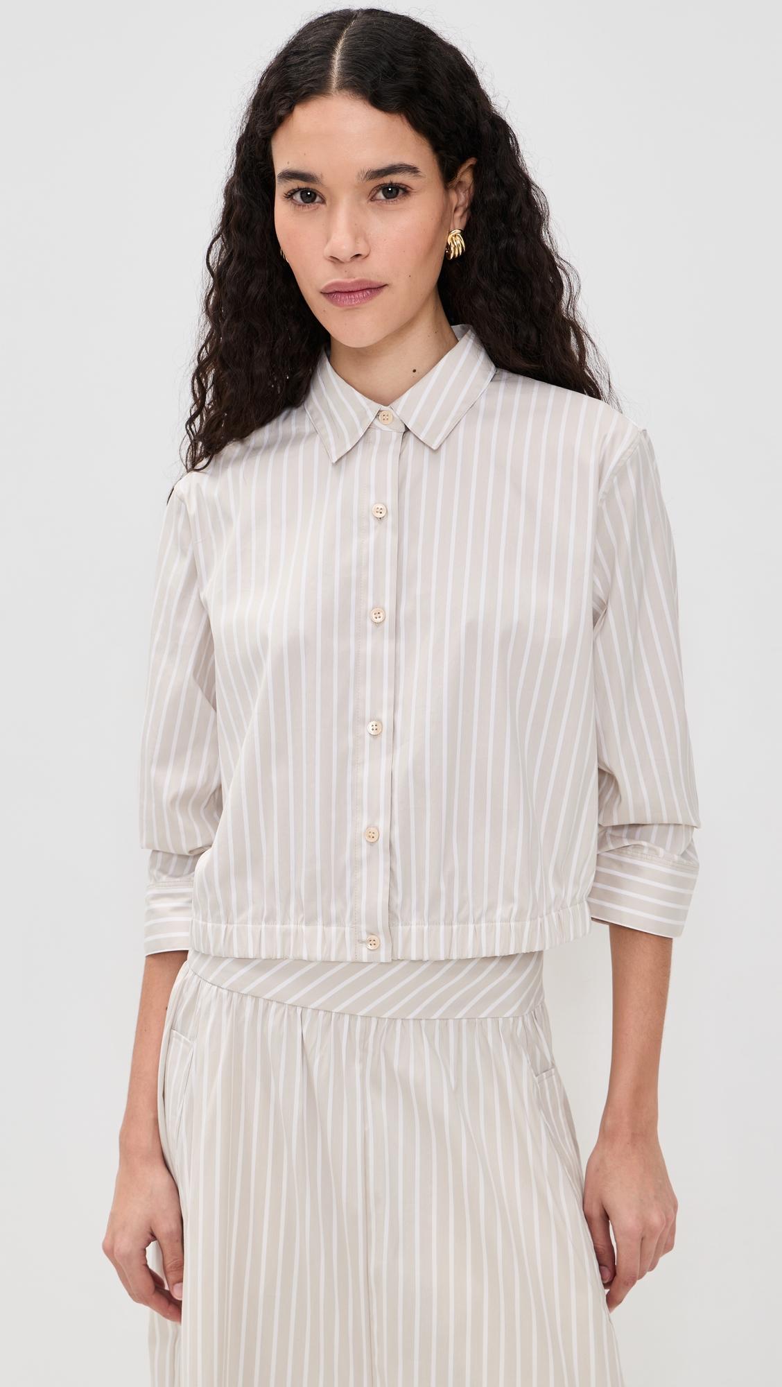 Fixed Sleeve Button Up by THEORY