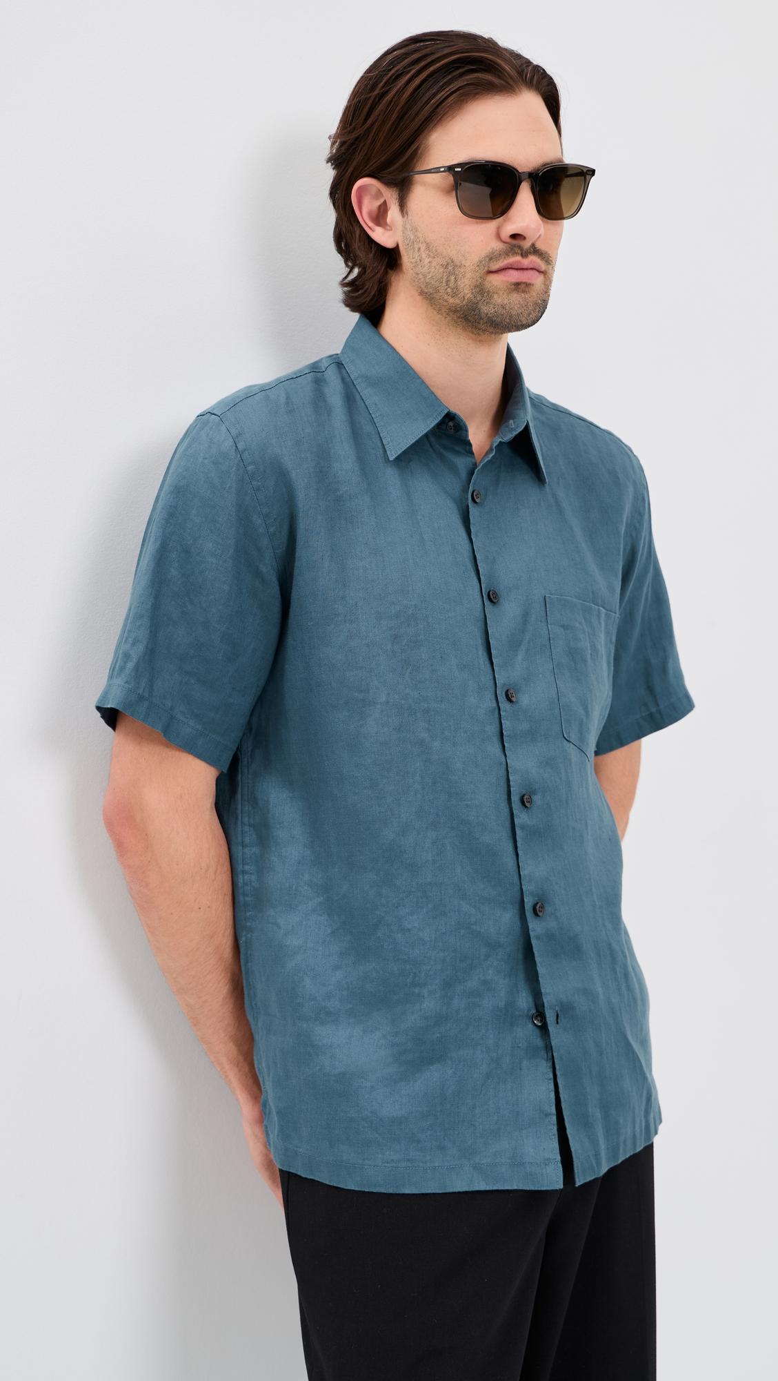 Irving Relaxed Linen Shirt by THEORY