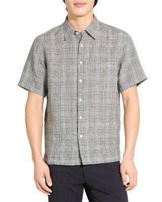 Irving Short Sleeve Shirt in Linen by THEORY