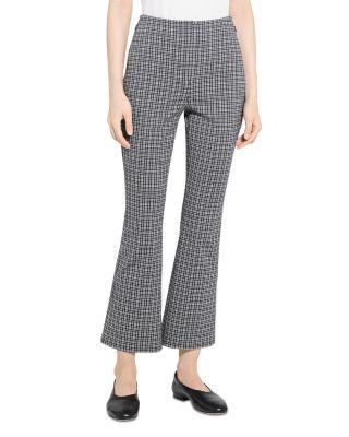 Kick Flare Plaid Pants by THEORY