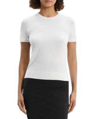 Lightweight Wool Short Sleeve Top by THEORY