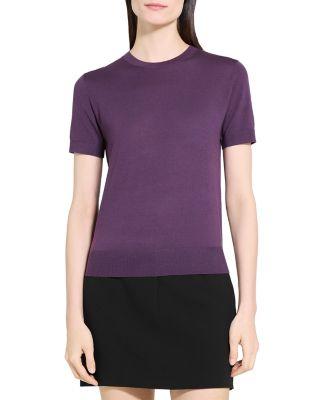 Lightweight Wool Short Sleeve Top by THEORY