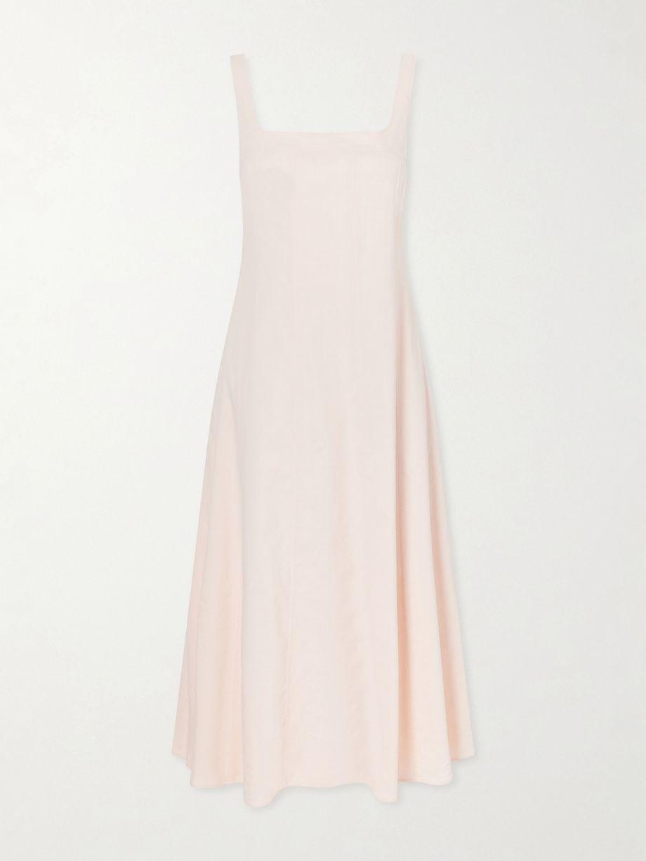 Linen-blend midi dress by THEORY