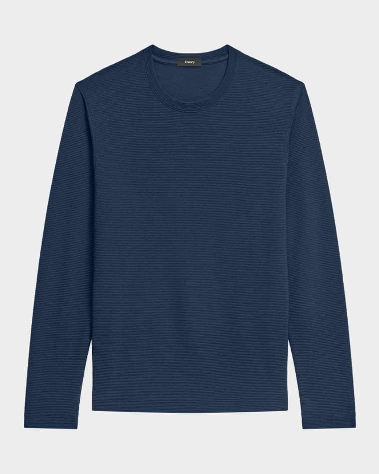 Men's Delroy Performance Jersey Long-Sleeve T-Shirt by THEORY