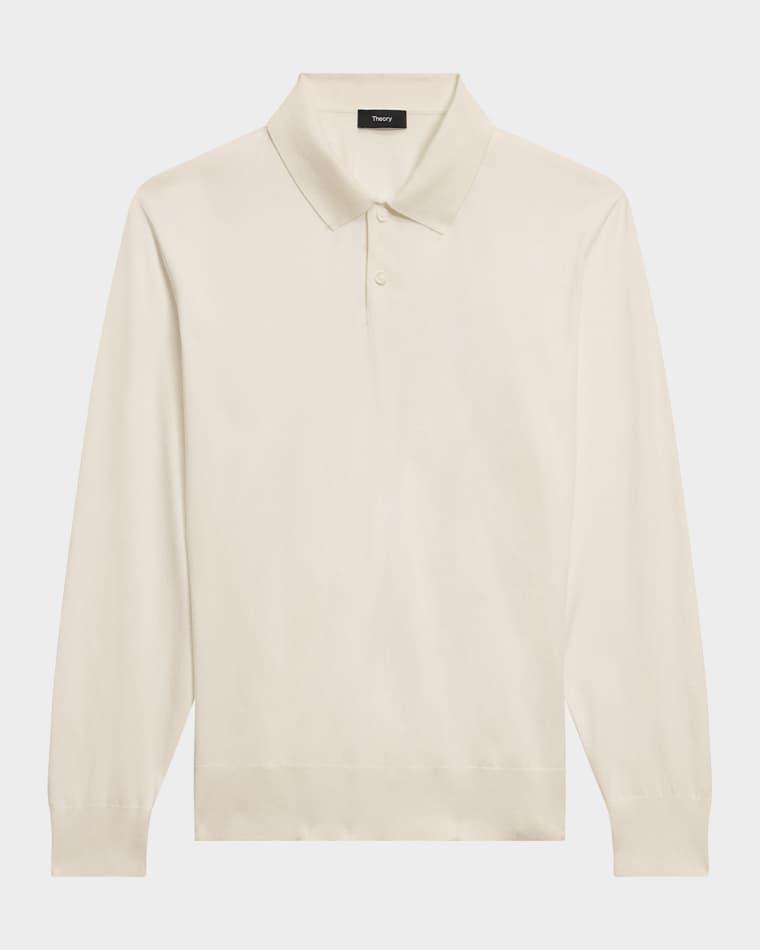Men's Goris Long-Sleeve Polo Shirt by THEORY