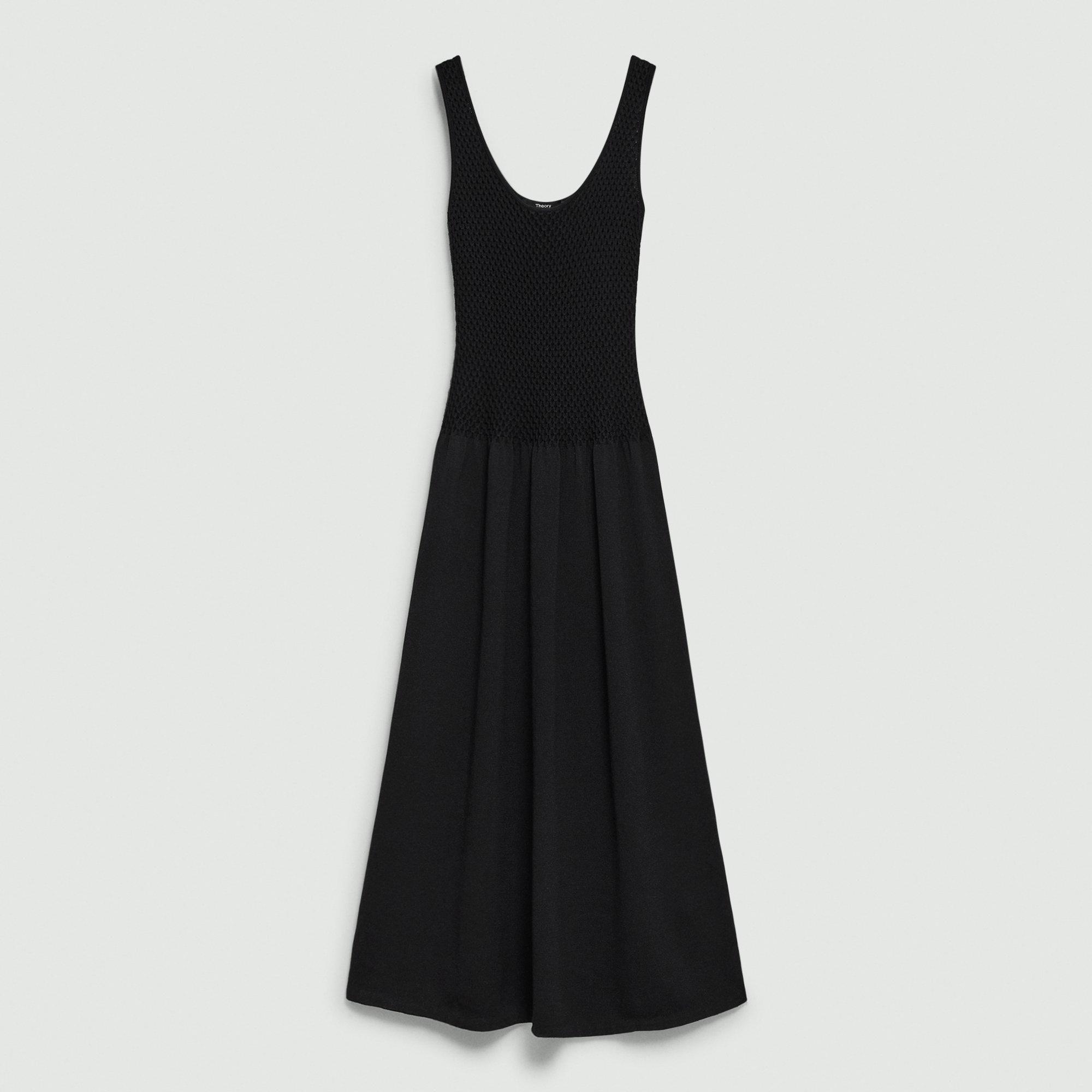 Midi Dress in Textured Cotton-Blend by THEORY