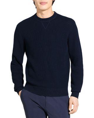 Myhlo Crewneck Sweater in Tactile Cotton by THEORY