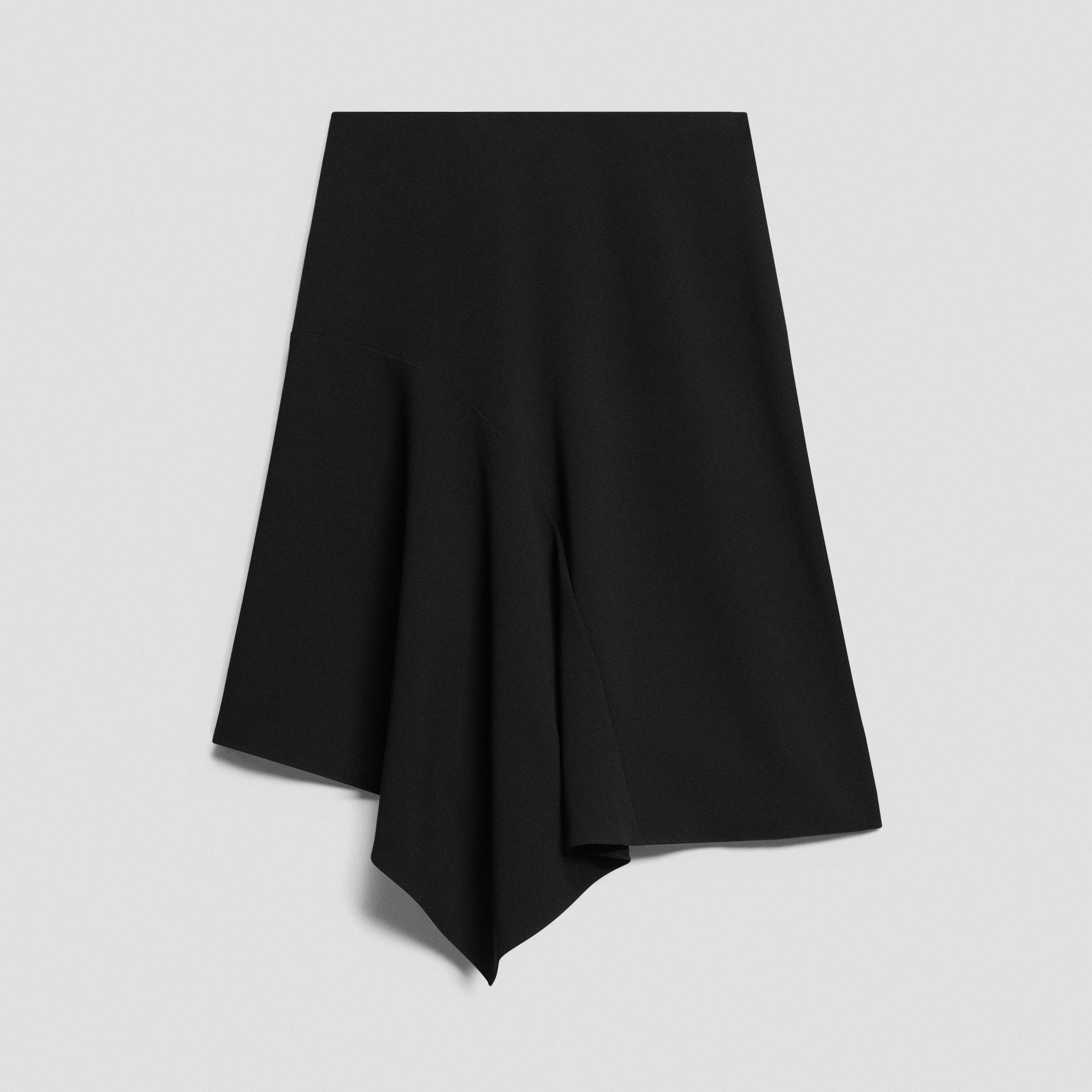 Panel Drape Skirt in Admiral Crepe by THEORY