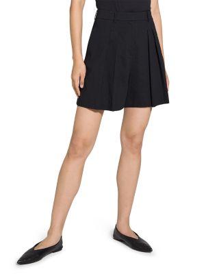 Pleated Linen Shorts by THEORY