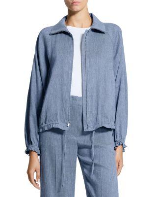 Ruffled Denim Jacket by THEORY