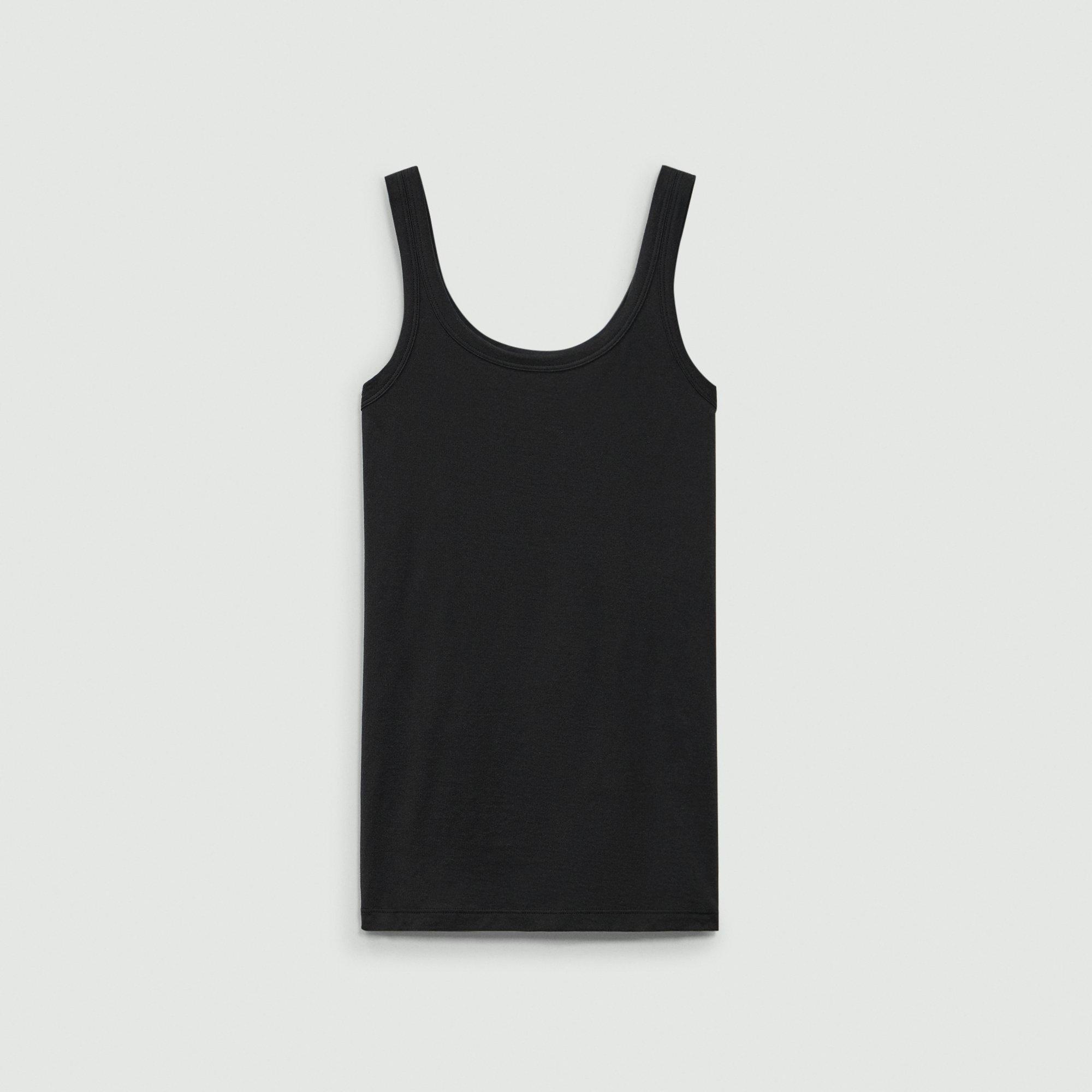 Scoop-Neck Tank Top in Cotton by THEORY