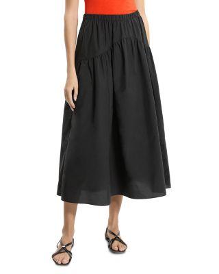 Seamed Yoke Midi Skirt by THEORY