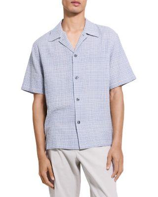 Short Sleeve Shirt in Mini Texture by THEORY