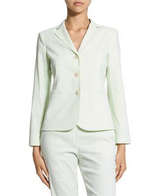 Shrunken Three-Button Blazer in Good Linen by THEORY