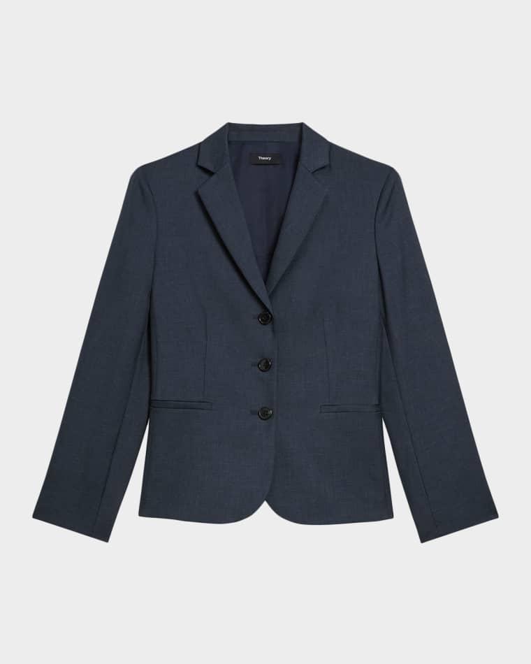 Shrunken Three-Button Jacket by THEORY