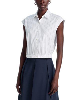 Sleeveless Elastic Collared Shirt by THEORY