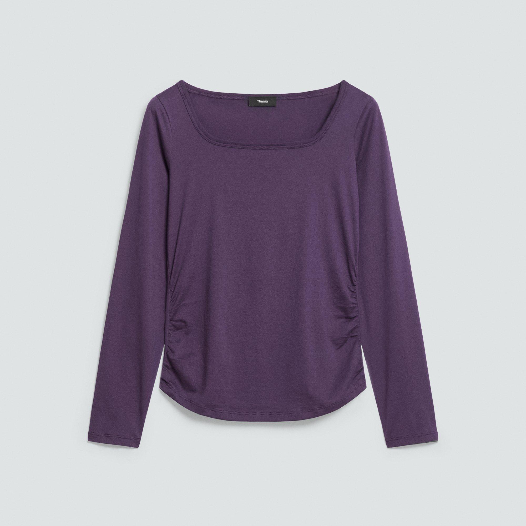 Square Neck Tee in Certified Organic Cotton by undefined