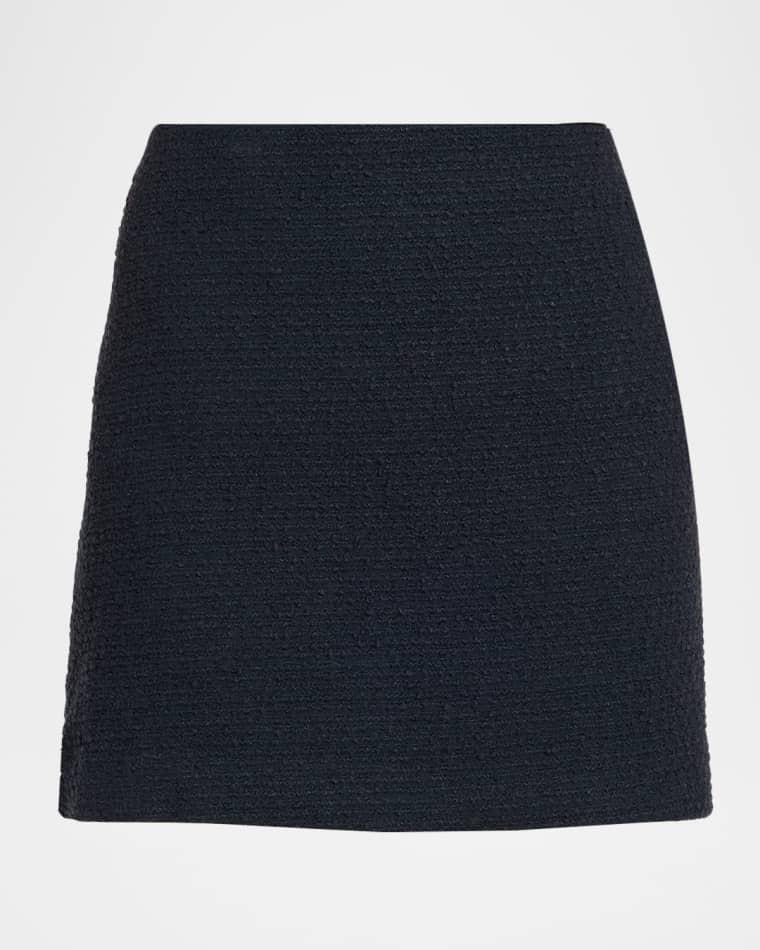 Straight Tweed Mini Skirt by THEORY