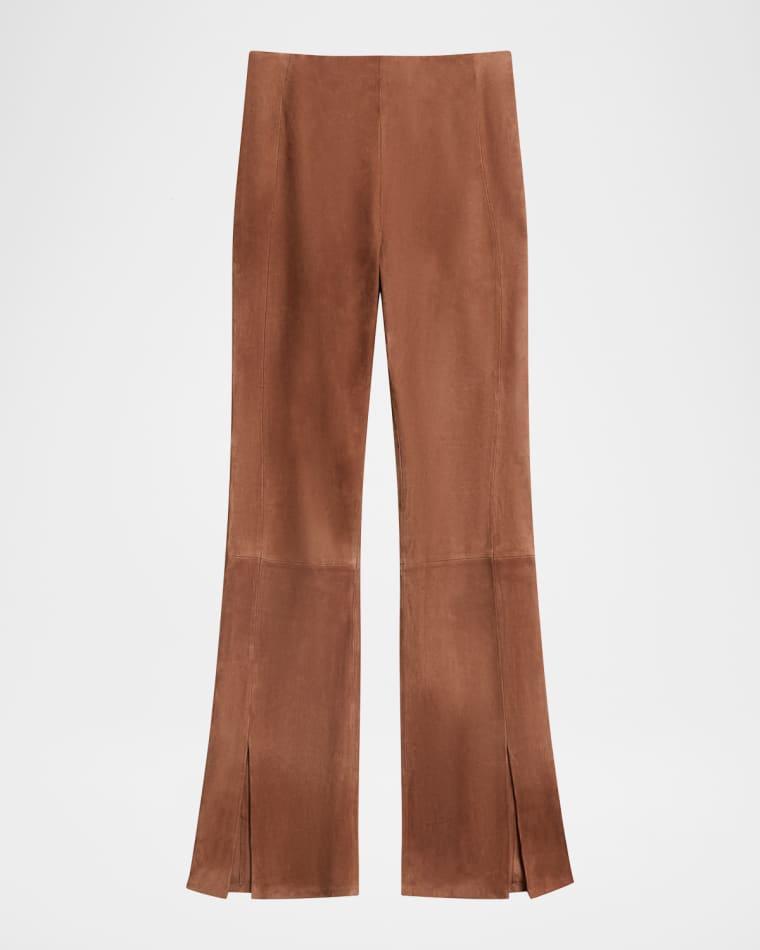 Suede Slit Flare Pants by THEORY