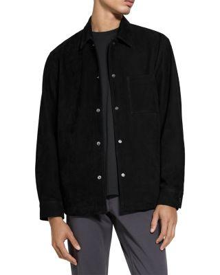 Suede Snap Overshirt by THEORY