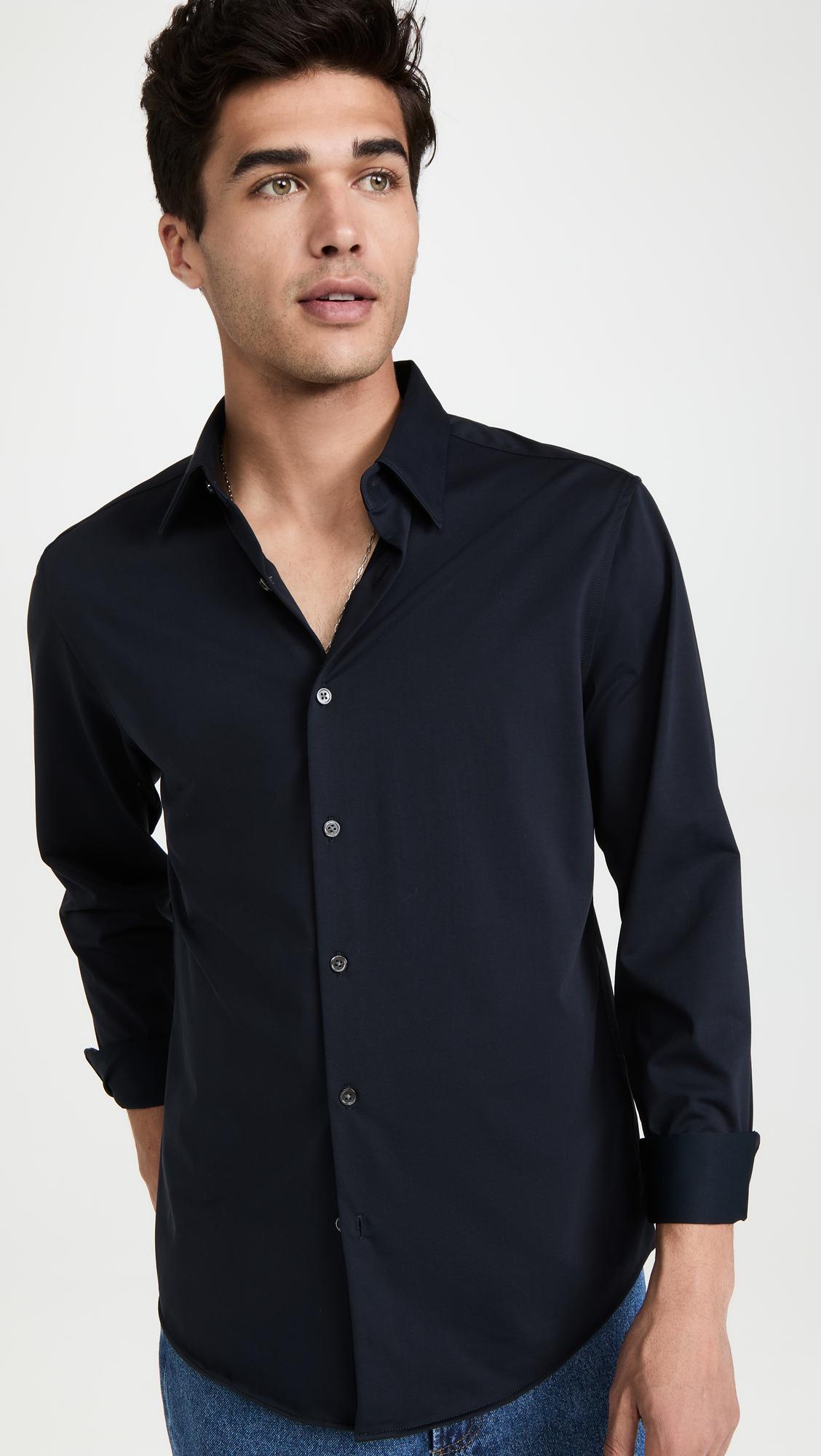 Sylvain Structure Knit Shirt by THEORY