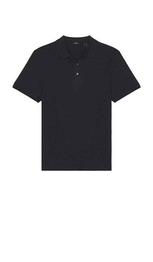 Theory Bron Cotton Polo in Blue by THEORY