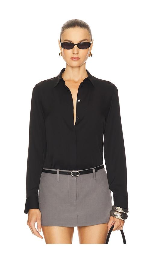 Theory Classic Fitted Shirt in Black by THEORY