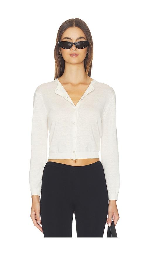 Theory Crop Cardi in Ivory by THEORY
