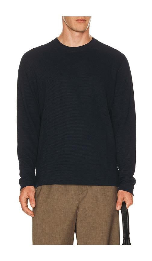 Theory Delroy Long Sleeve Tee in Navy by THEORY