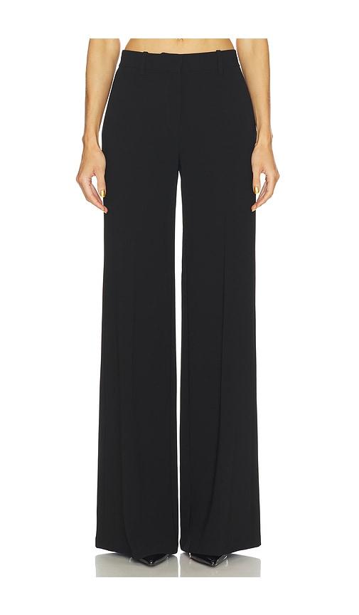 Theory Fluid Flare Crepe Pant in Black by THEORY