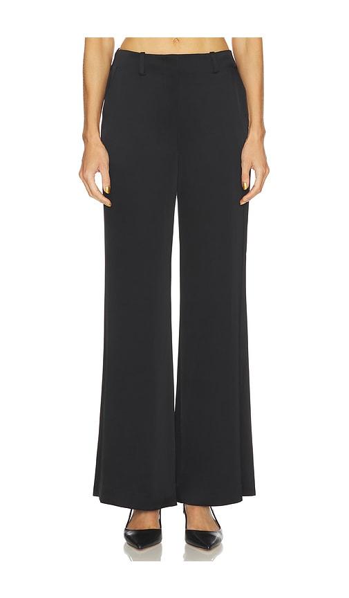 Theory Fluid Satin Pant in Black by THEORY