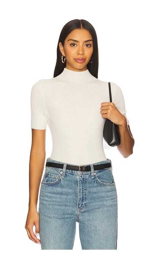 Theory Leenda Solid Regal Top in White by THEORY Theory Leenda Solid Regal Top in White by THEORY