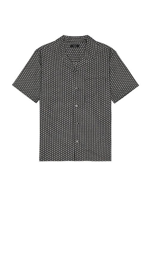 Theory Noll Camp Shirt in Black by THEORY