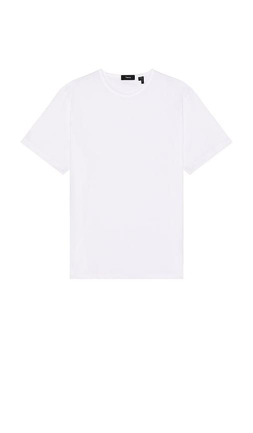 Theory Precise Cotton Tee in White by THEORY