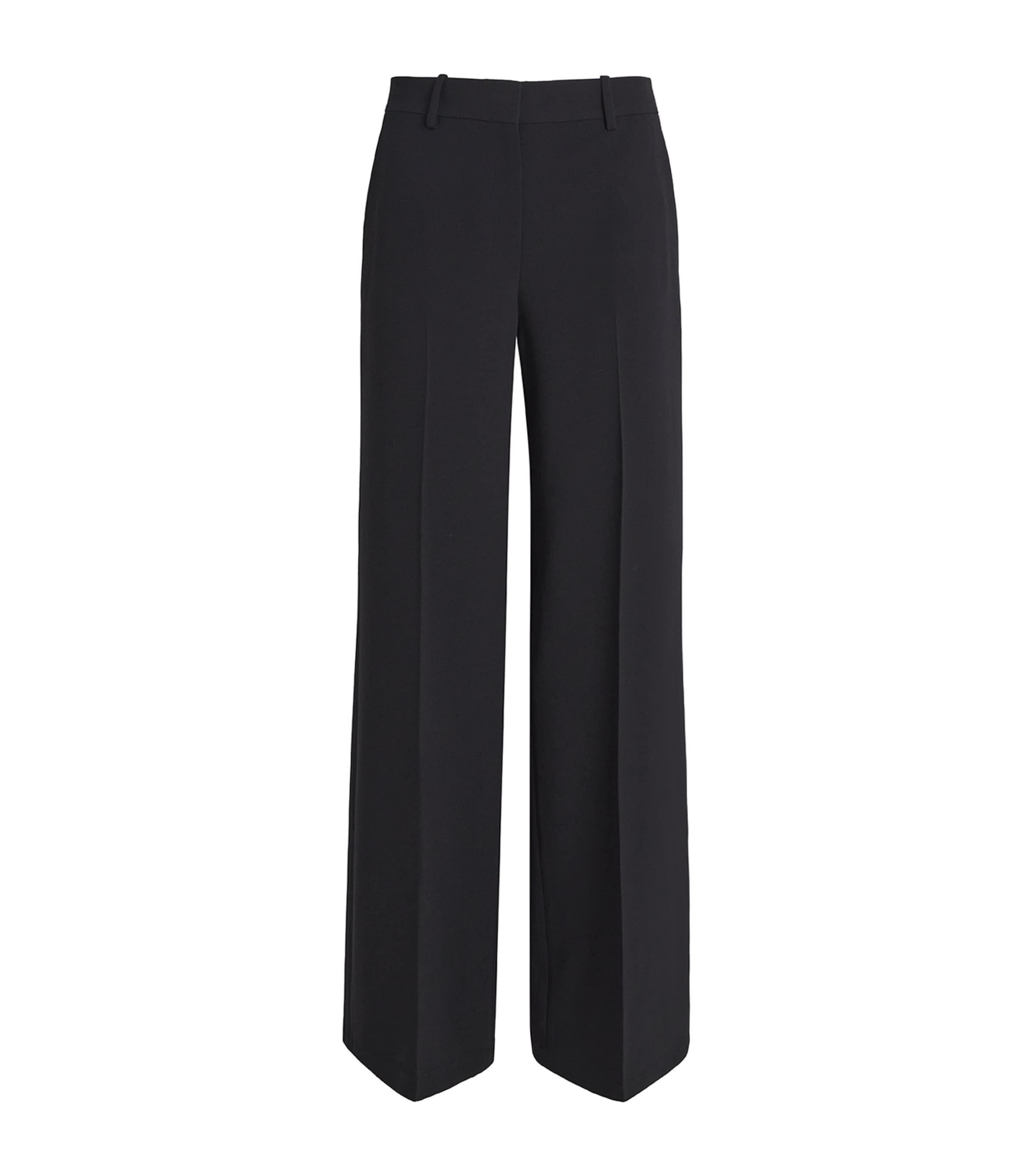 Theory Stretch Wide-Leg Tailored Trousers by THEORY