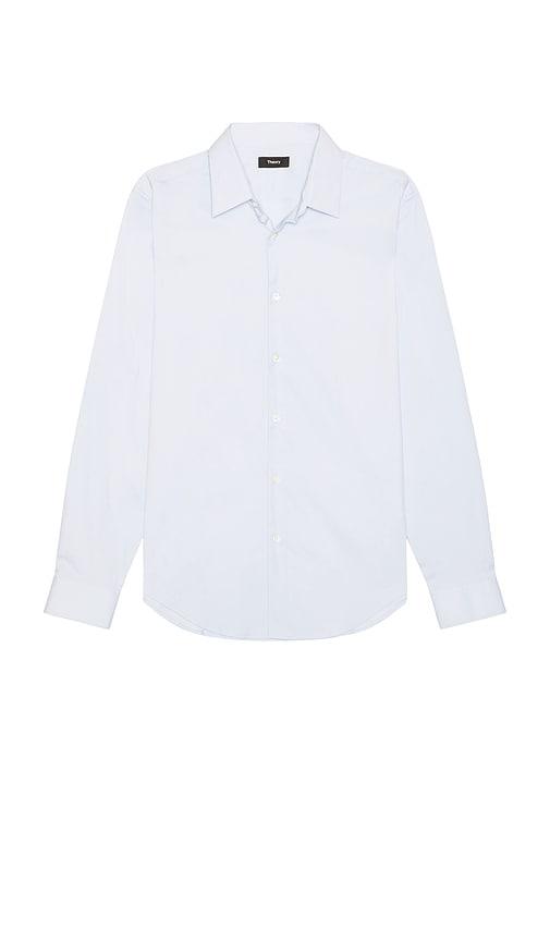 Theory Sylvain Wealth Shirt in Baby Blue by THEORY