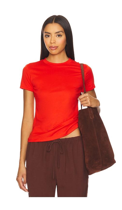 Theory Tiny Tee in Red by THEORY