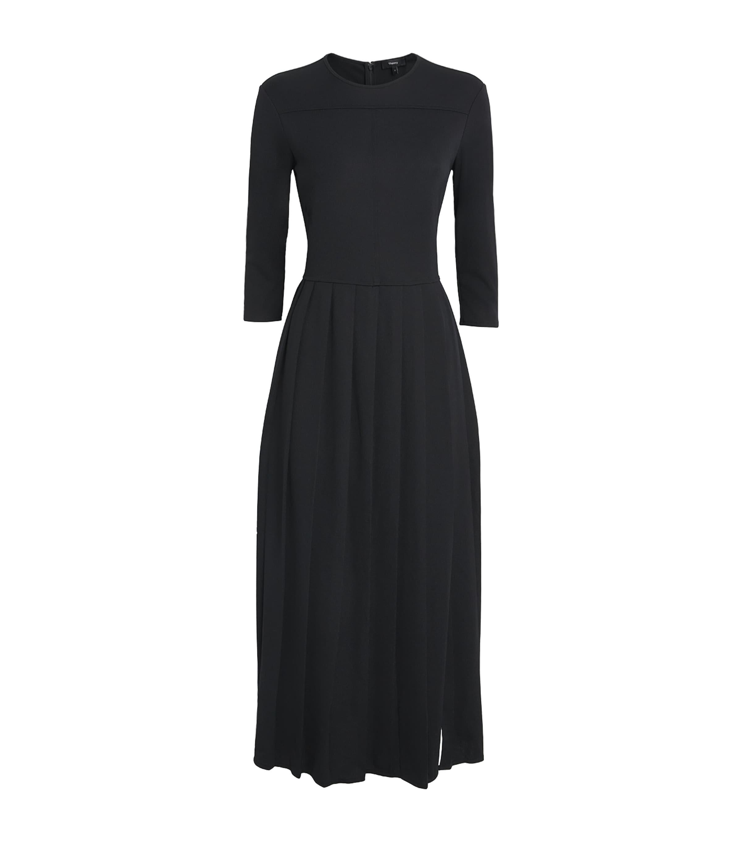 Theory Woven Pleated Midi Dress by THEORY