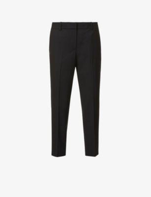 Treeca cropped slim-leg mid-rise stretch-wool trousers by THEORY
