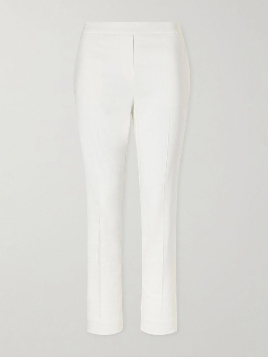 Treeca linen-blend skinny-leg pants by THEORY