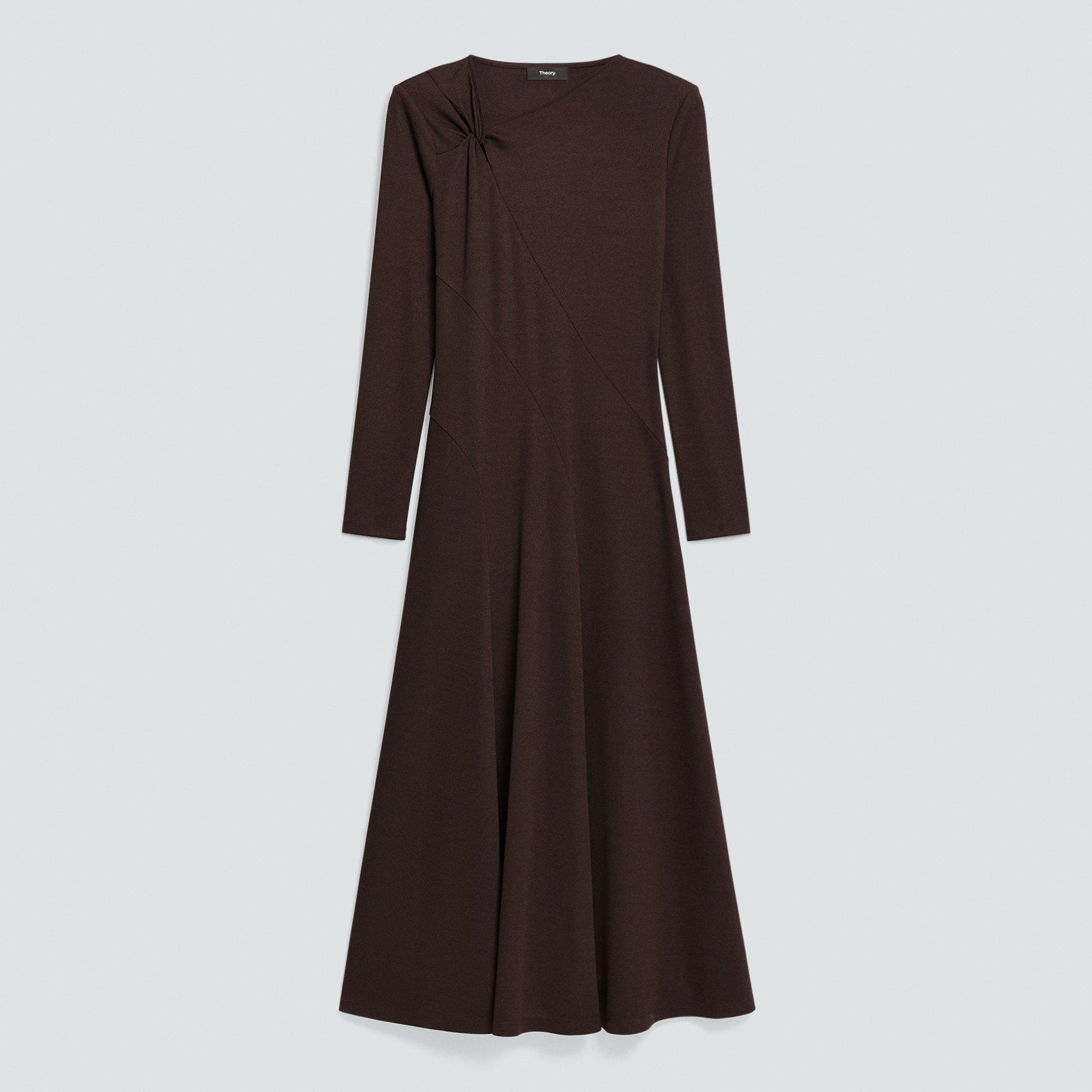 Twist Neck Dress in Crepe Jersey by THEORY