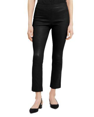 Urban Slim Leather Flare Pants by THEORY
