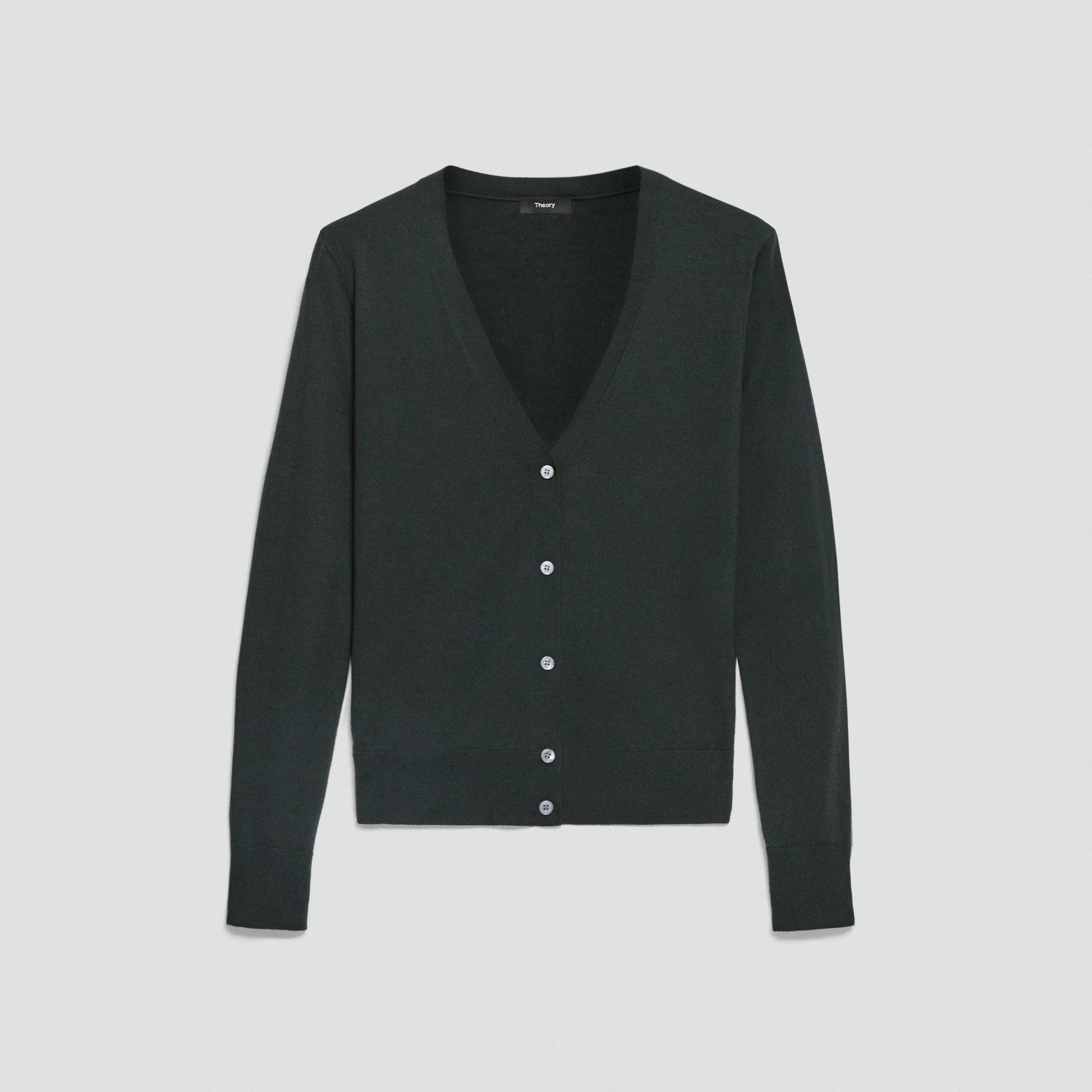 V-Neck Cardigan in Regal Wool by THEORY