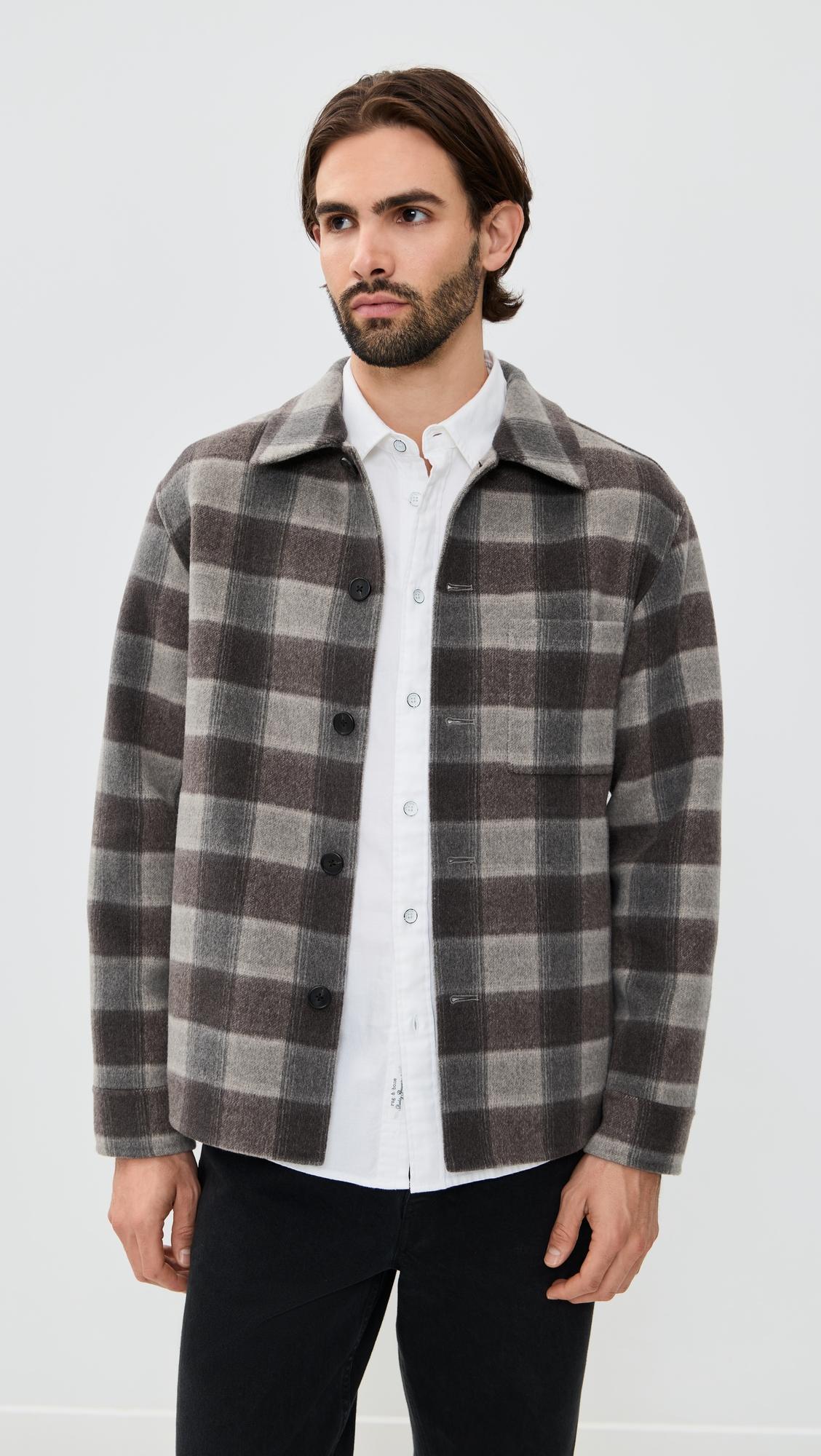 WP Overshirt In New Divide Check by THEORY