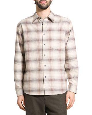 Weekend Shirt in Faded Check by THEORY