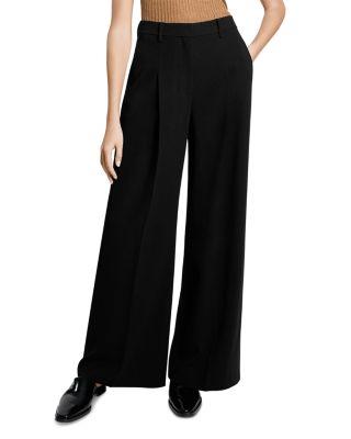 Wide Leg Pleated Trousers by THEORY