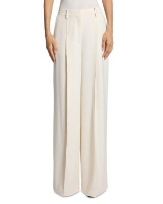 Wide Leg Pleated Trousers by THEORY