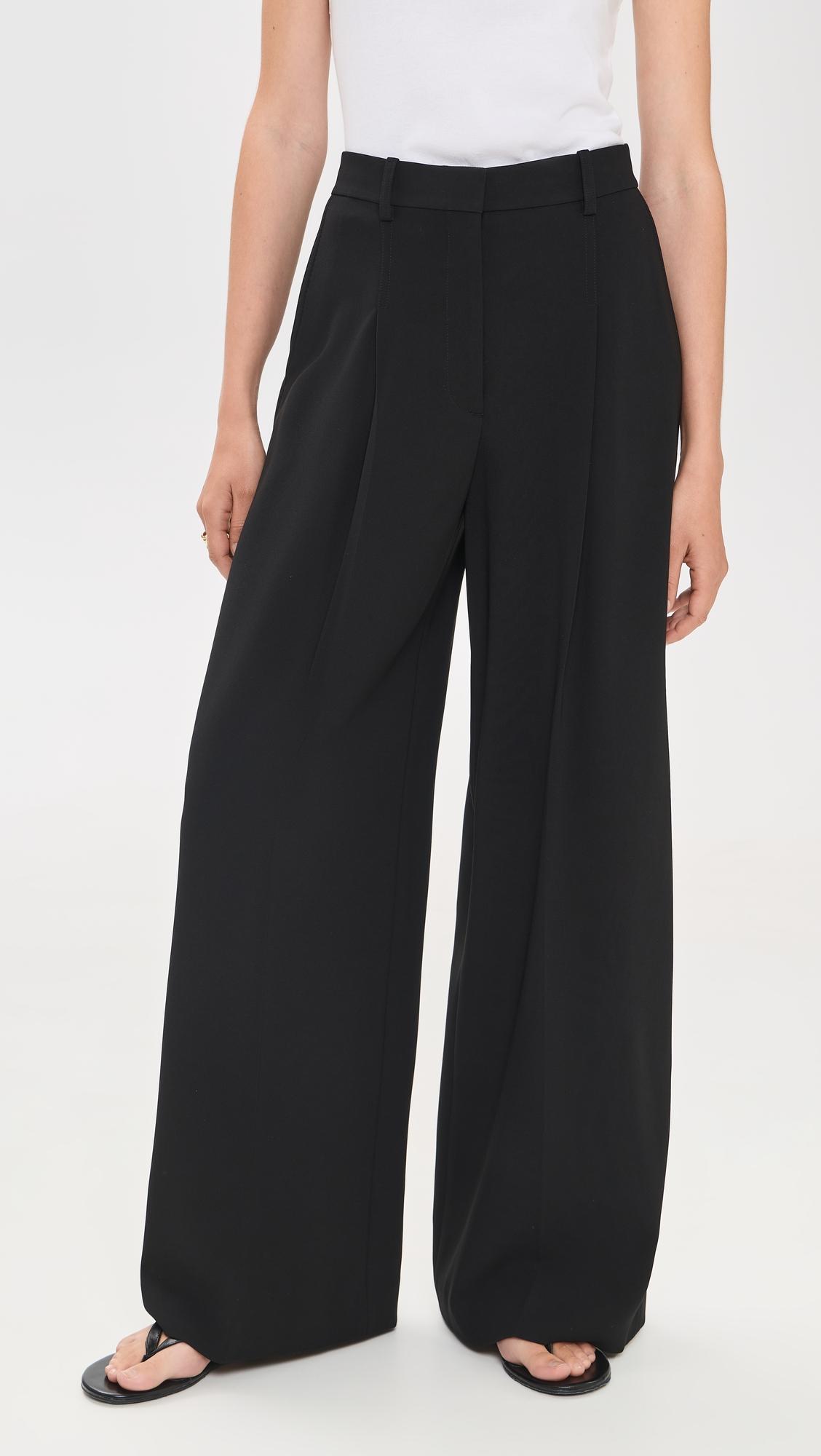 Wide Pleat Trousers by THEORY